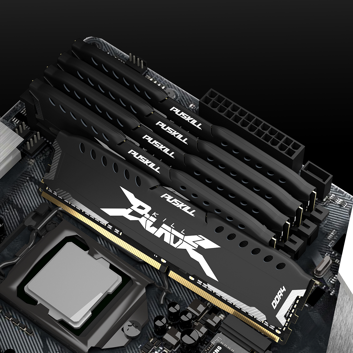 PUSKILL Stable Overclocking DDR4 Desktop RAM With Cooling Vest For PC Gaming Office puskill stable overclocking ddr4 desktop ram with cooling vest for pc gaming office