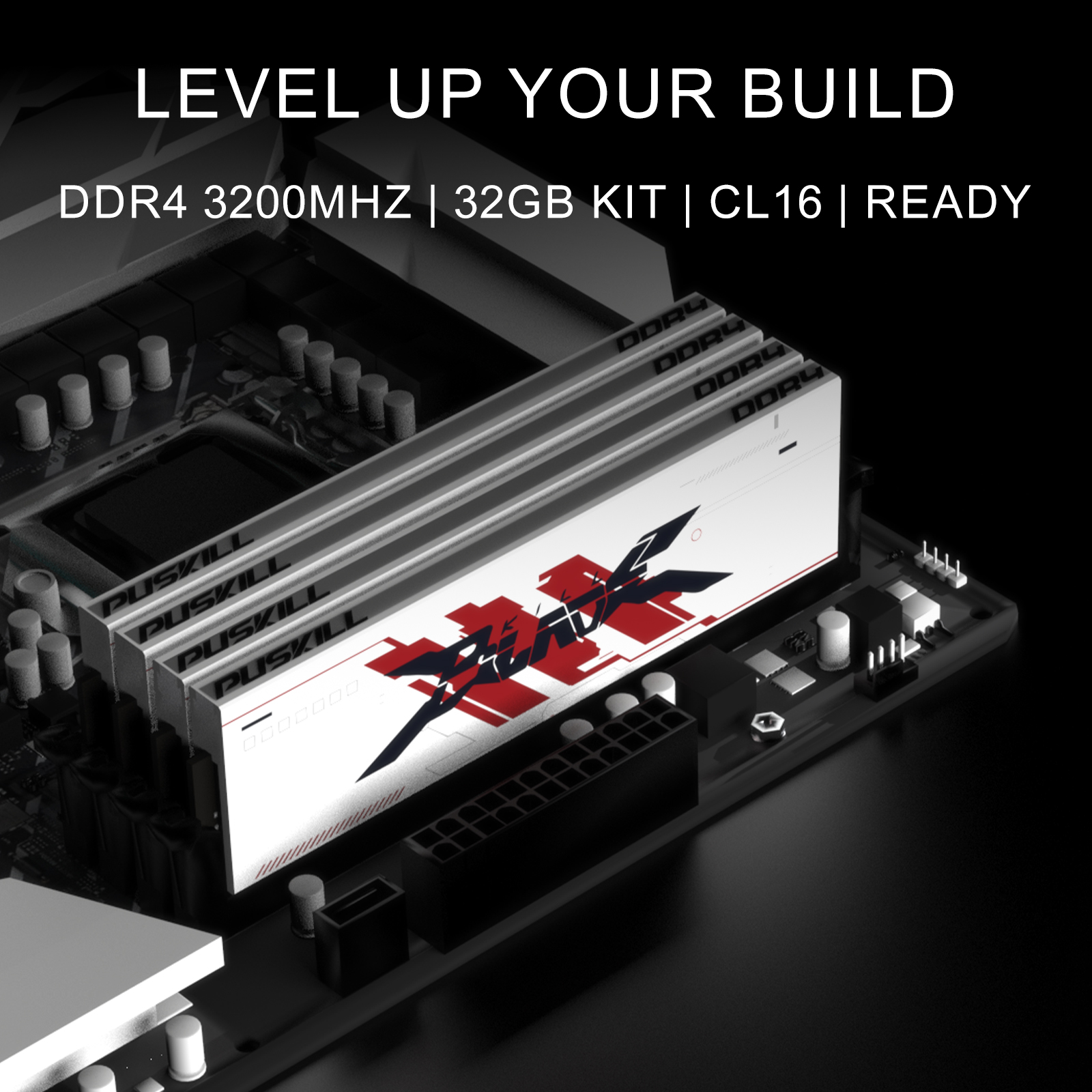 PUISKILL New Design Heatsink DDR4 Memory 8GB 16GB 32GB 3200MHz 3600MHz Gaming Desktop RAM Wholesale In Stock puiskill new design heatsink ddr4 memory 8gb 16gb 32gb 3200mhz 3600mhz gaming desktop ram wholesale in stock
