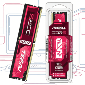 PUSKILL Various Spec DDR5 DIMM Desktop Memory Stick Low Latency High Bandwidth RAM for New Platform puskill durable ddr5 desktop memory cost effective solution for new pc assembly & hardware replacement